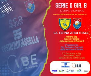 Designata la terna per l’anticipo di Verona